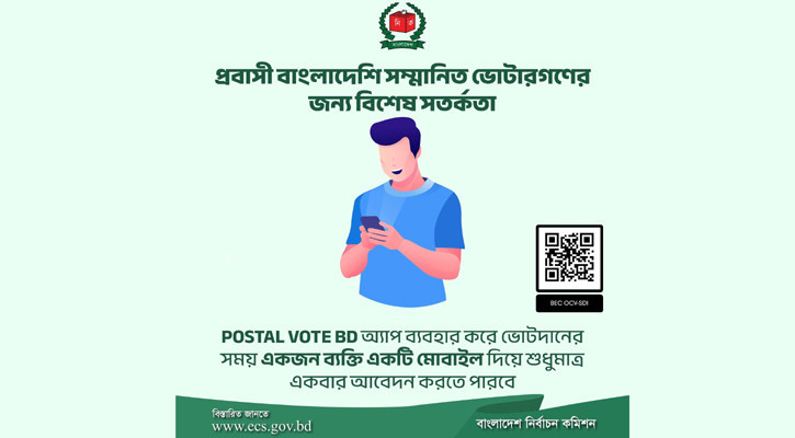 One mobile, one application for postal voting