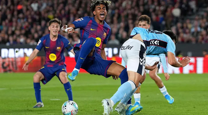 Yamal injured as Barcelona beat Celta to restore lead