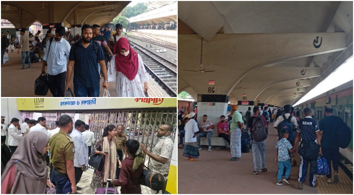 People return to Dhaka by train as Eid holidays end