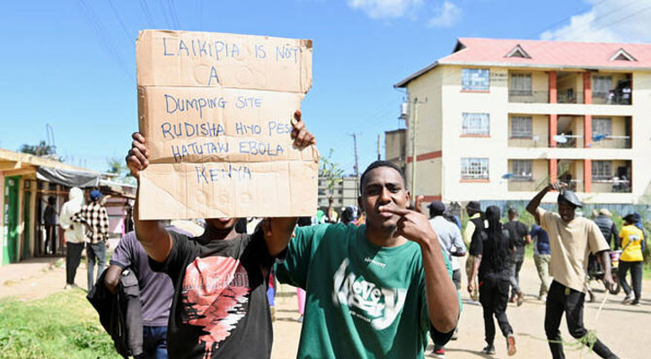 Two people killed in Kenya protest against US Ebola quarantine site plan