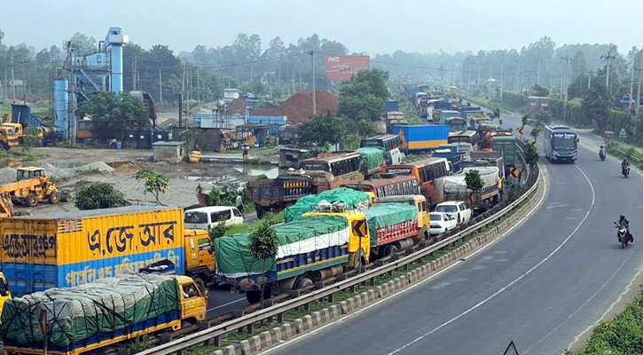 18km tailback on Dhaka-Tangail-Jamuna Bridge highway