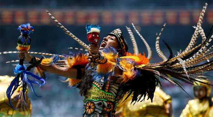 Mexico opens World Cup with win, protests