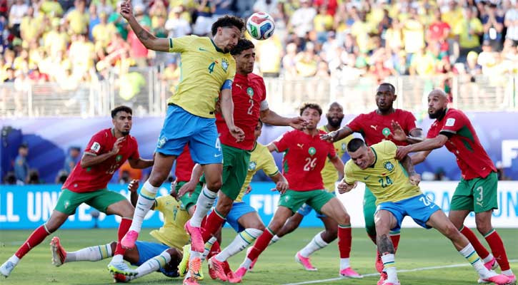 Vinicius rescues draw for Brazil against Morocco