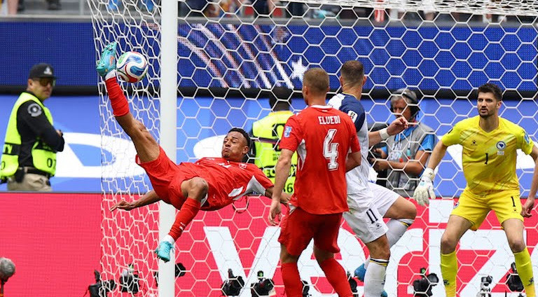 Manzambi double sends Switzerland top of Group B