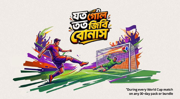 Banglalink offers 1GB bonus data for every World Cup goal