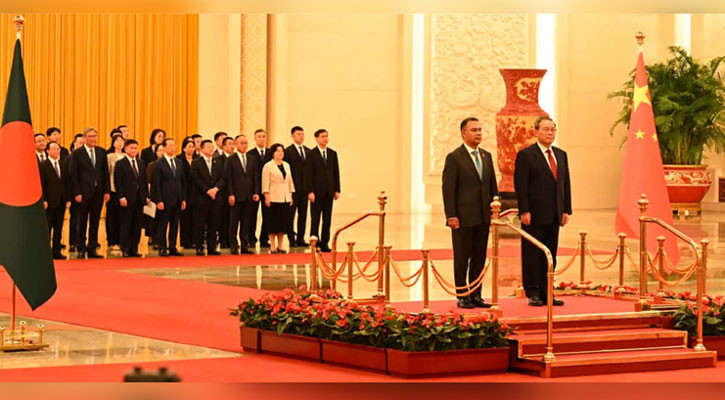 PM accorded grand reception at China’s Great Hall of the People