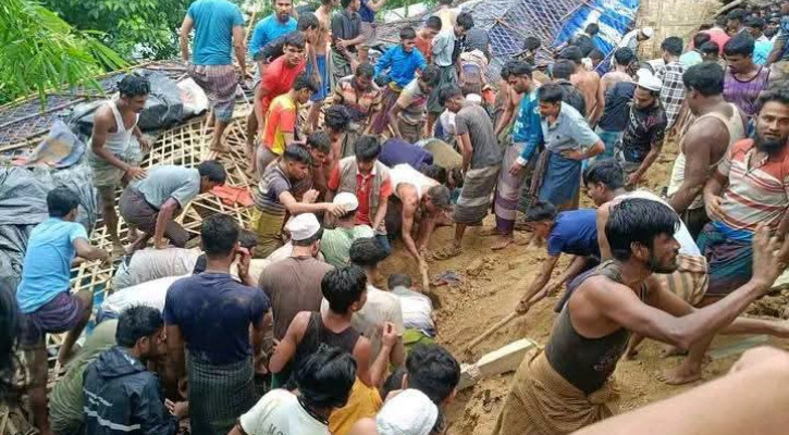 5 killed as landslide hits Rohingya camp madrasa