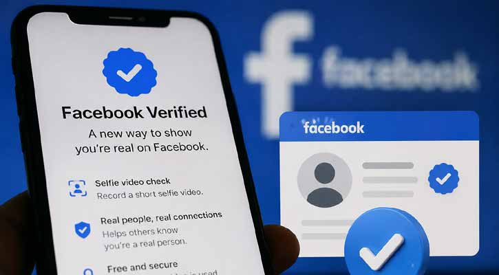 Facebook Verified - tampilan lencana di profil pengguna
